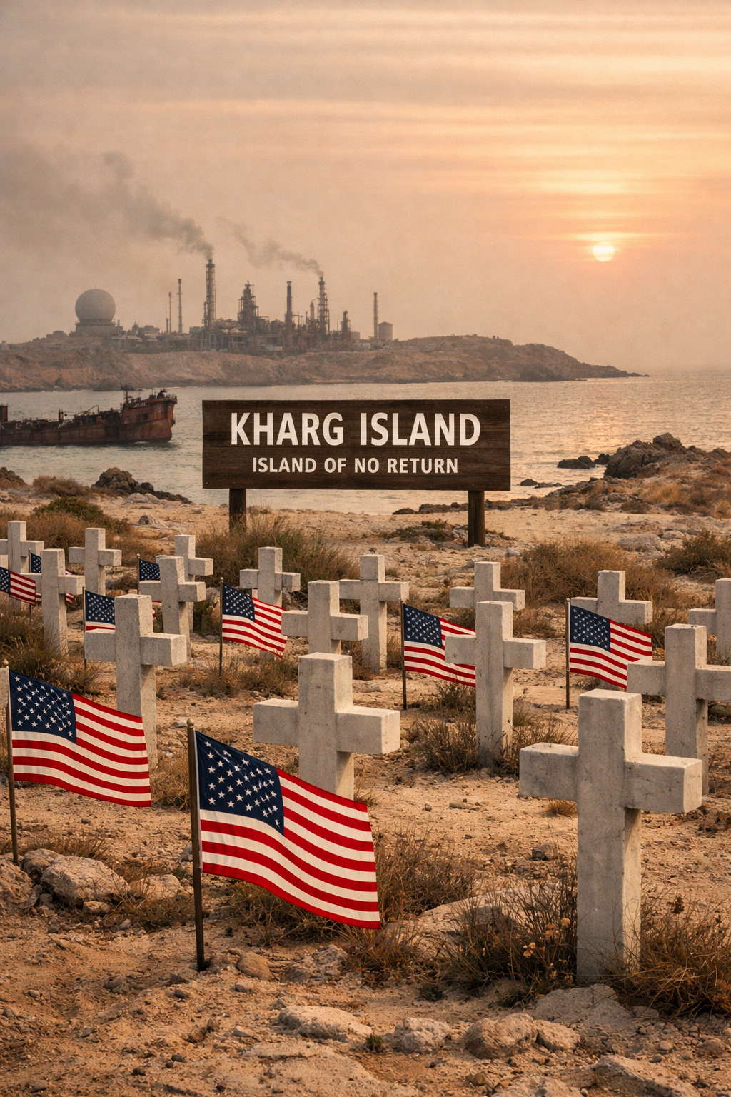 جزيرة خرج مقبرة الجنود الامريكية  والمرتزقة